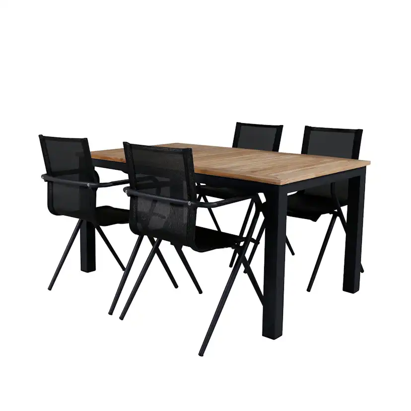 Matgrupp Venture Home Perla med 4 Aspen Matstolar