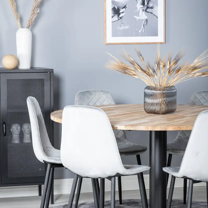 Matgrupp Venture Home Cirebon Ø140 cm med 6 Polar Stolar