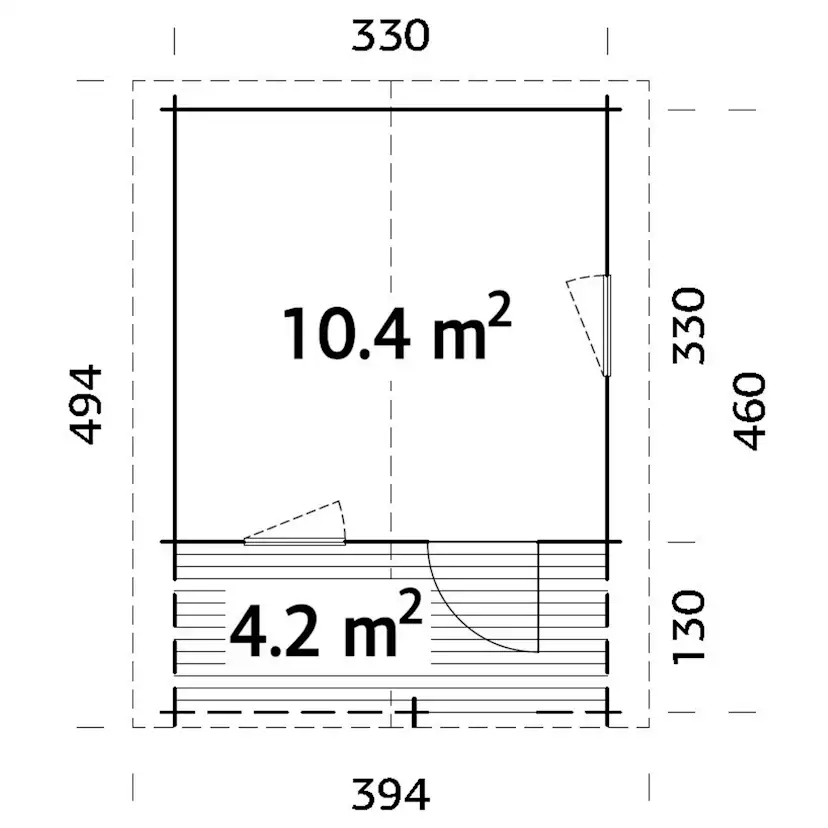 Stuga Palmako Emma 15,2 m2