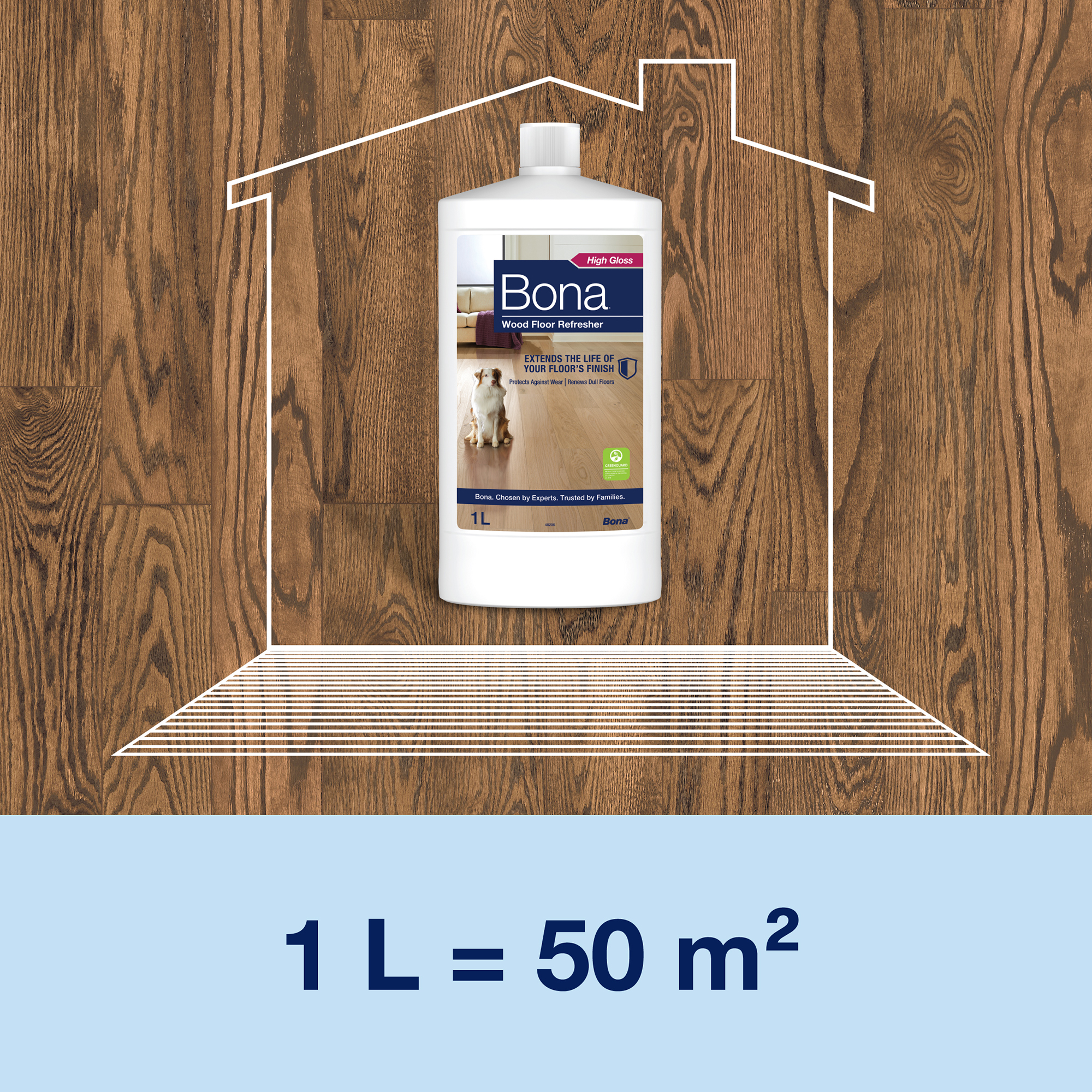 Golvtillbehör Bona Wood Floor Refresher, Underhållslack för Trägolv 1L