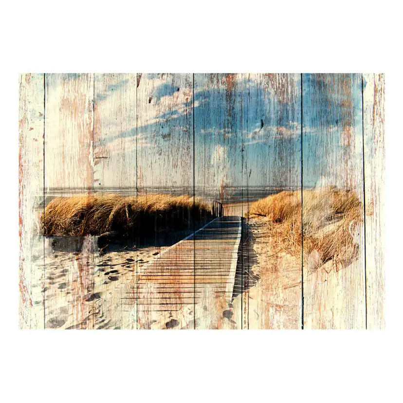 Fototapet Arkiio Självhäftande Wooden Beach