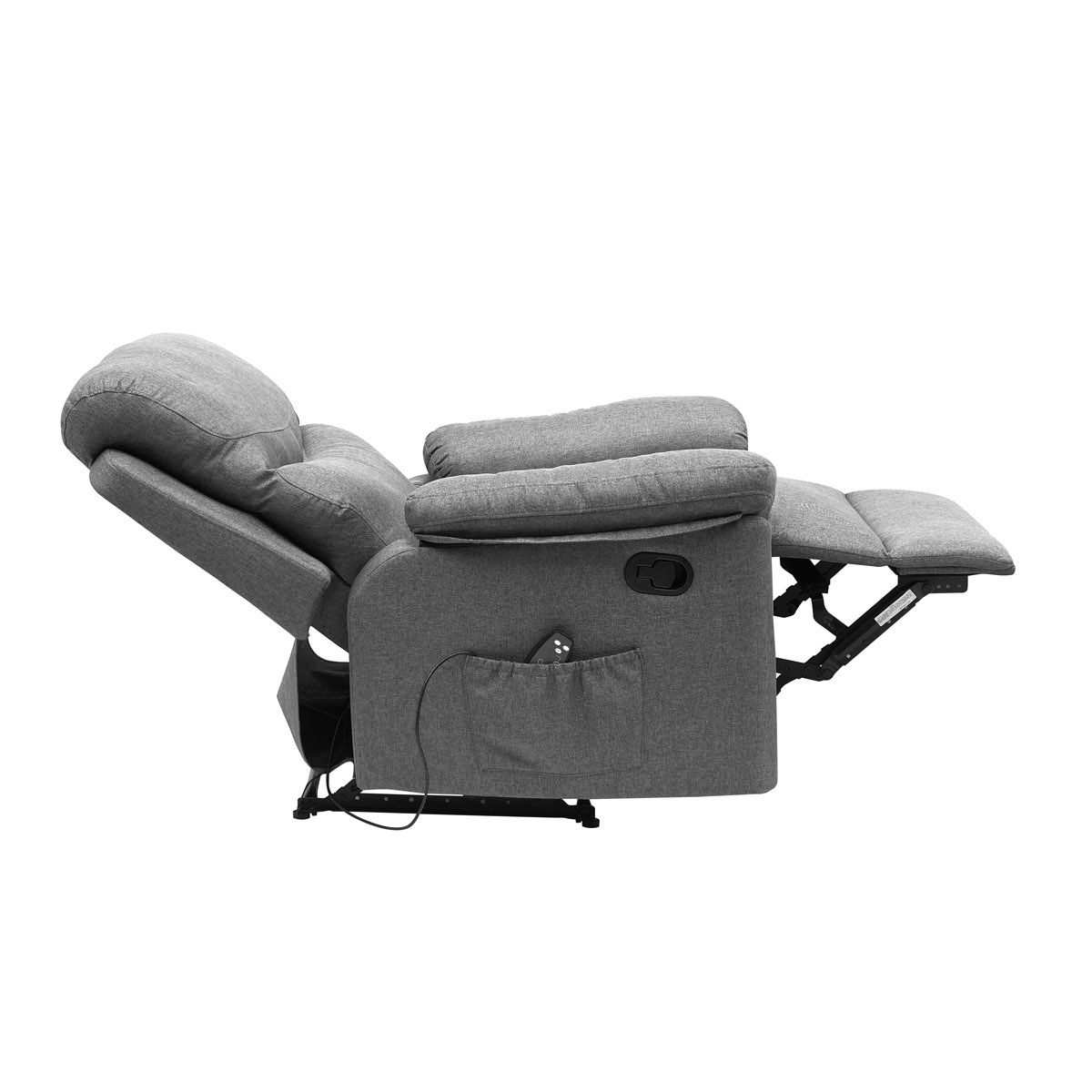 Massagestol Lykke Grå Fällbar Stol med Värmefunktion & Justerbara Massageområden