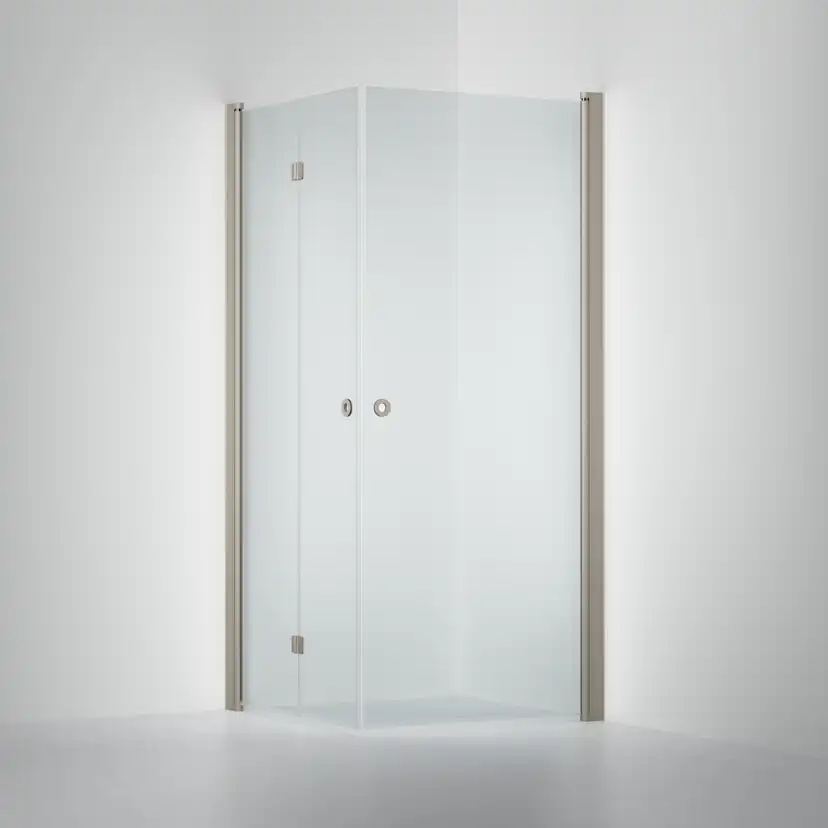 Duschvägg Linc 66 Flex, Clear, Stone, Vikdörr (V) 900 mm (A) Stenprofil, Klarglas, Vikdörr (V) 900 mm, Enkeldörr (H) 900 mm