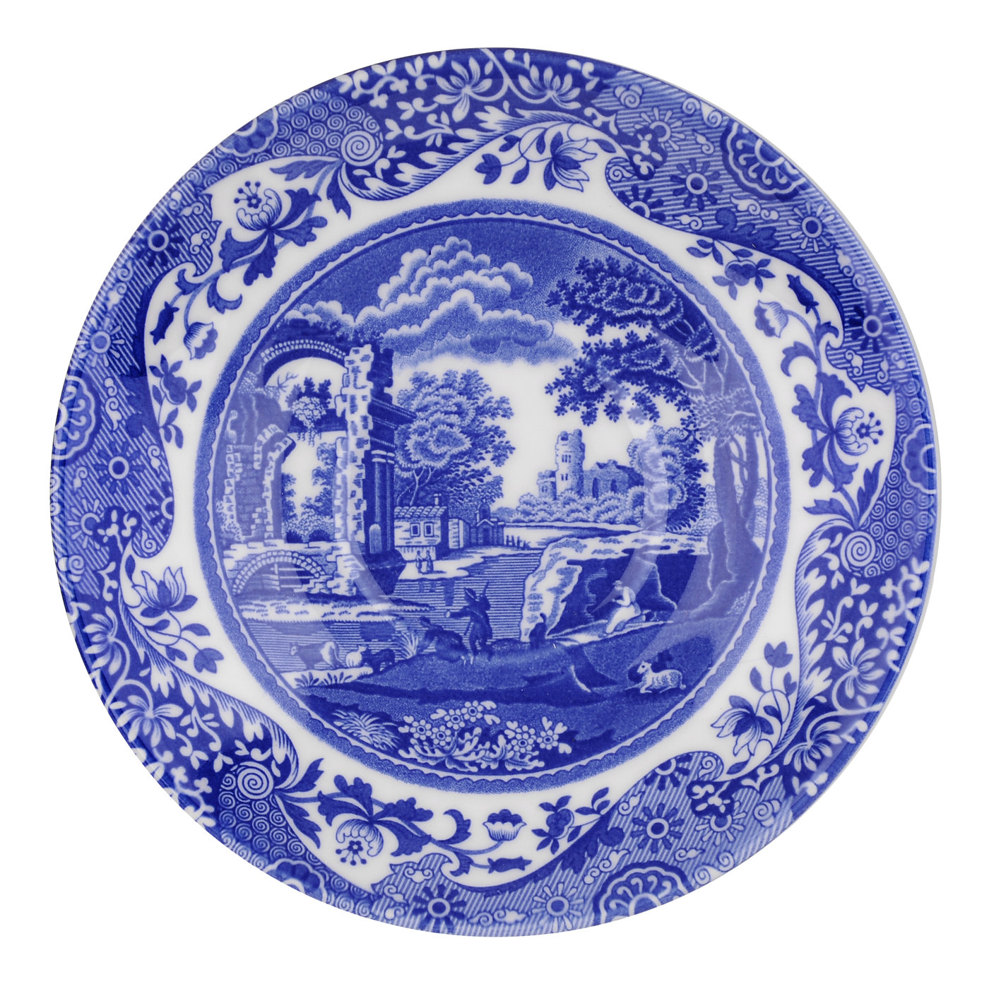 Frukostkopp Spode Blue Italian med Fat