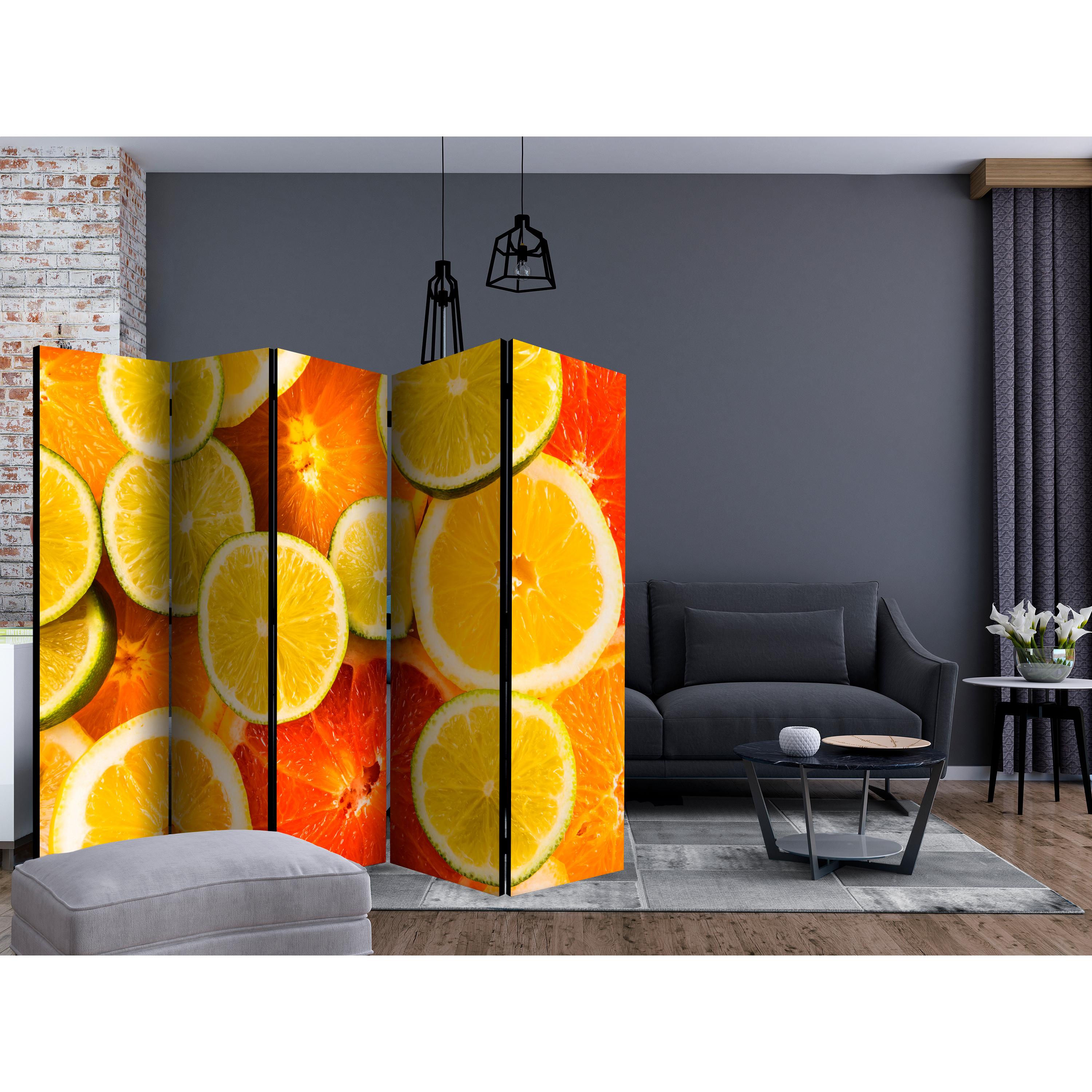 Rumsavdelare Skärmvägg Arkiio Citrus Fruits II 225x172 cm