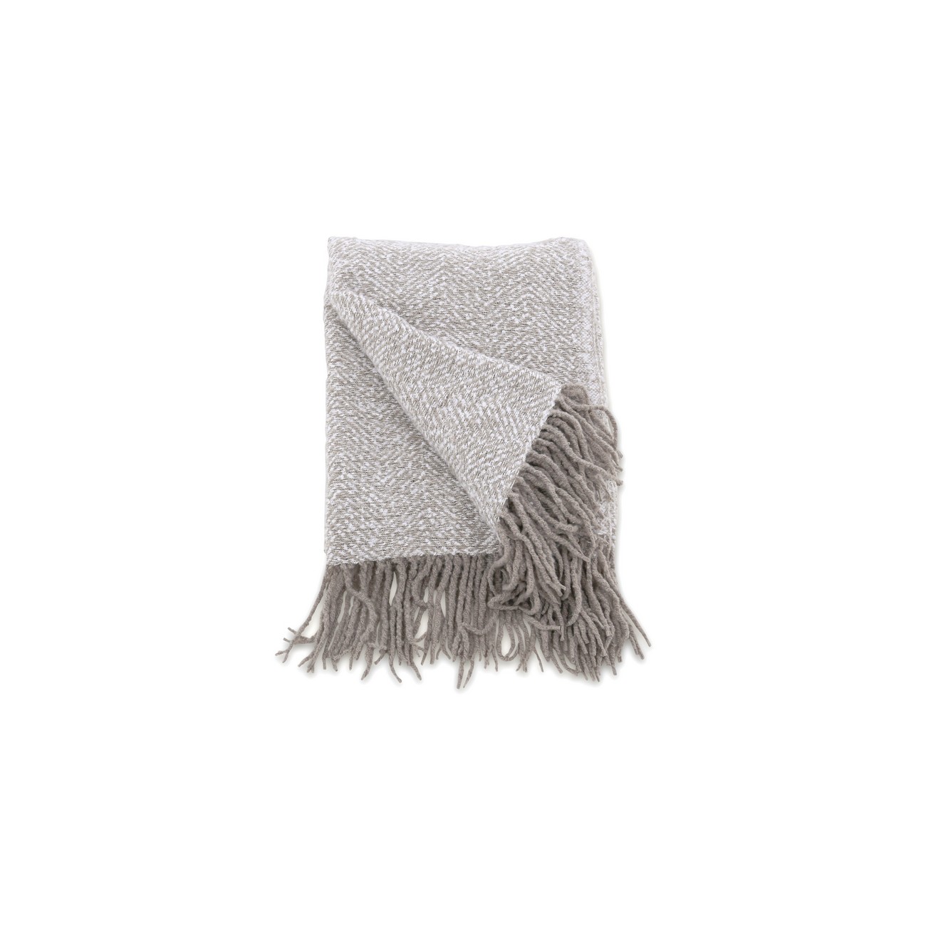 Toby Throw Polyester - Grey / White - 130*170 Grå/Vit
