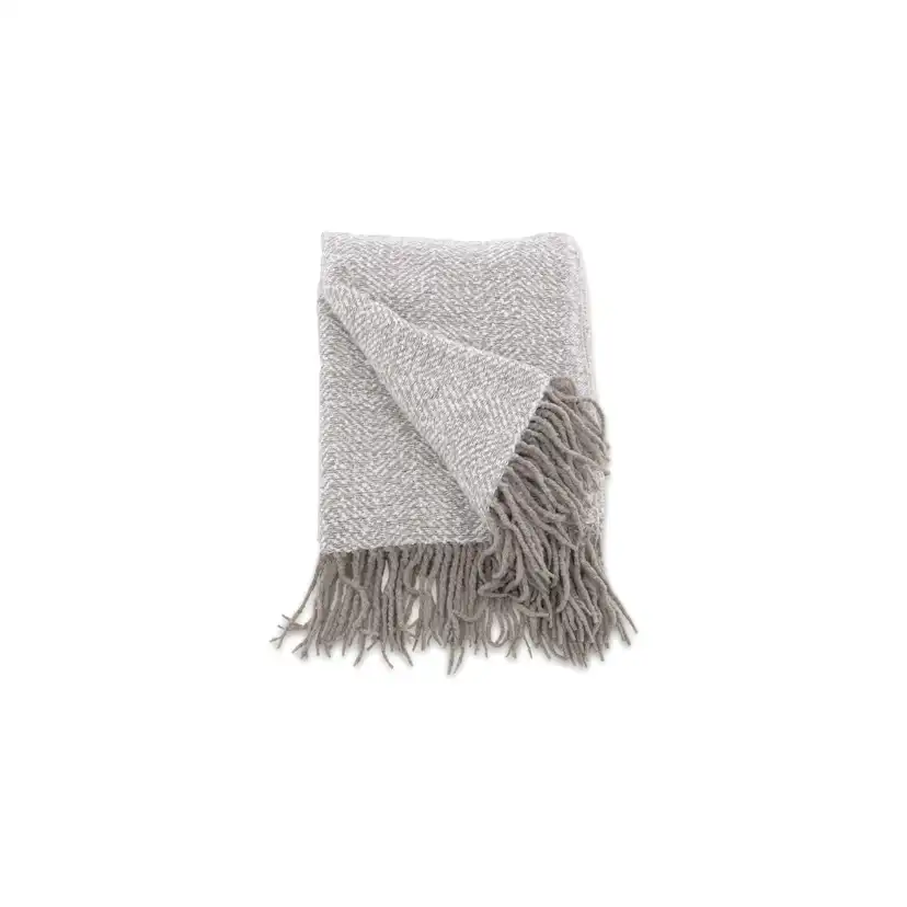 Toby Throw Polyester - Grey / White - 130*170 Grå/Vit