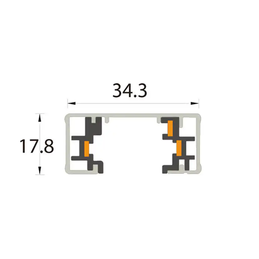 Skena Designlight Tracky One 1M Svart