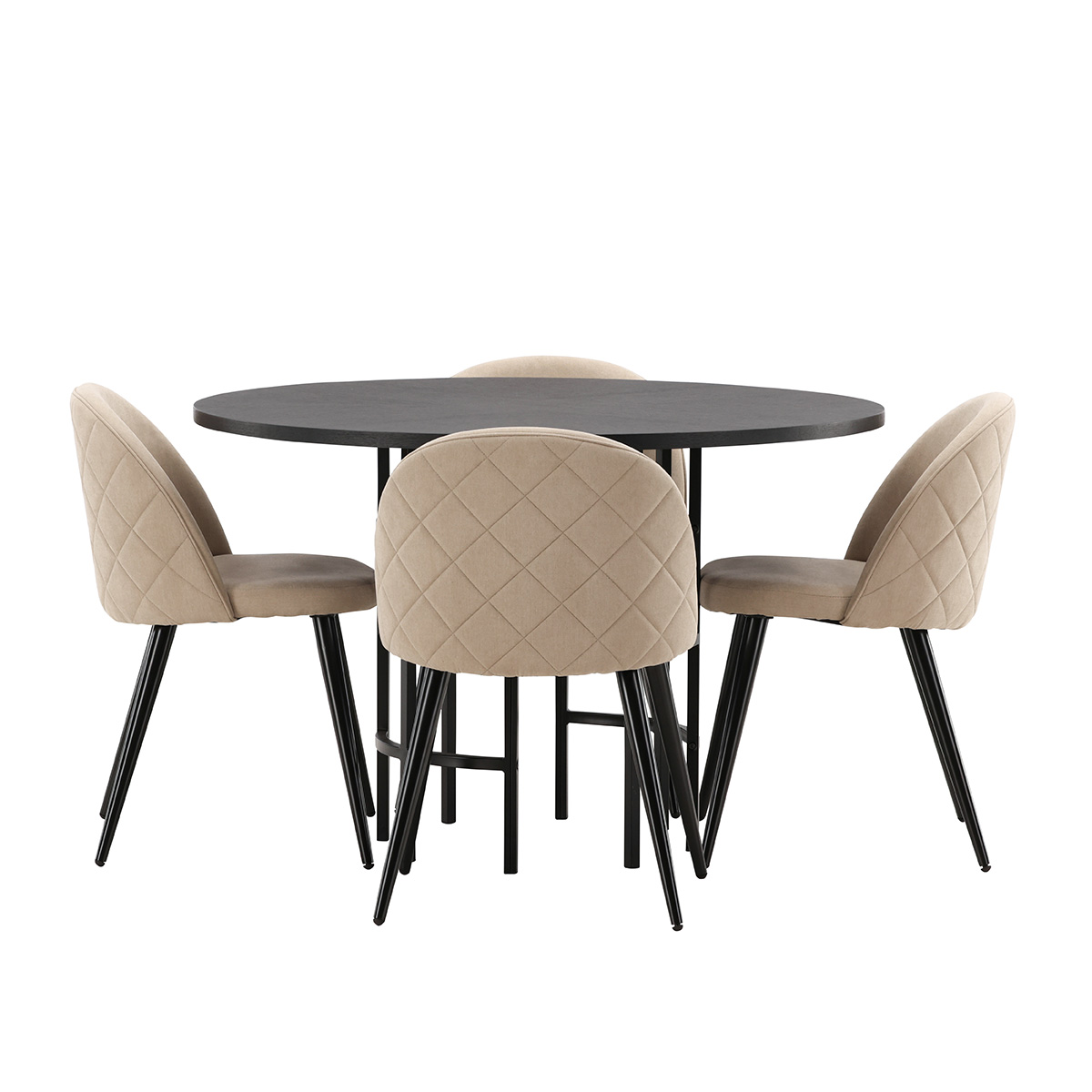 Matgrupp Venture Home Copenhagen med 4 Velvet Stitches Stolar