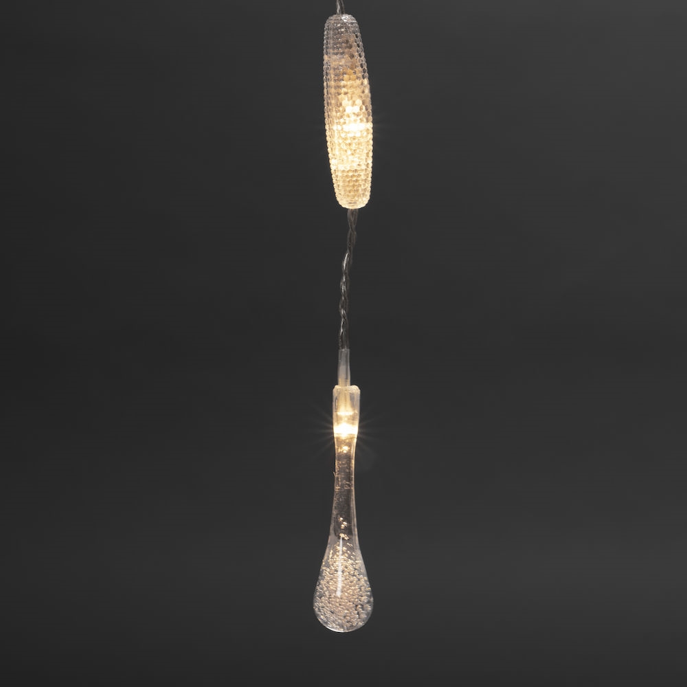 Gardinslinga droppar 140 LED Varmvit, H: 1400 mm