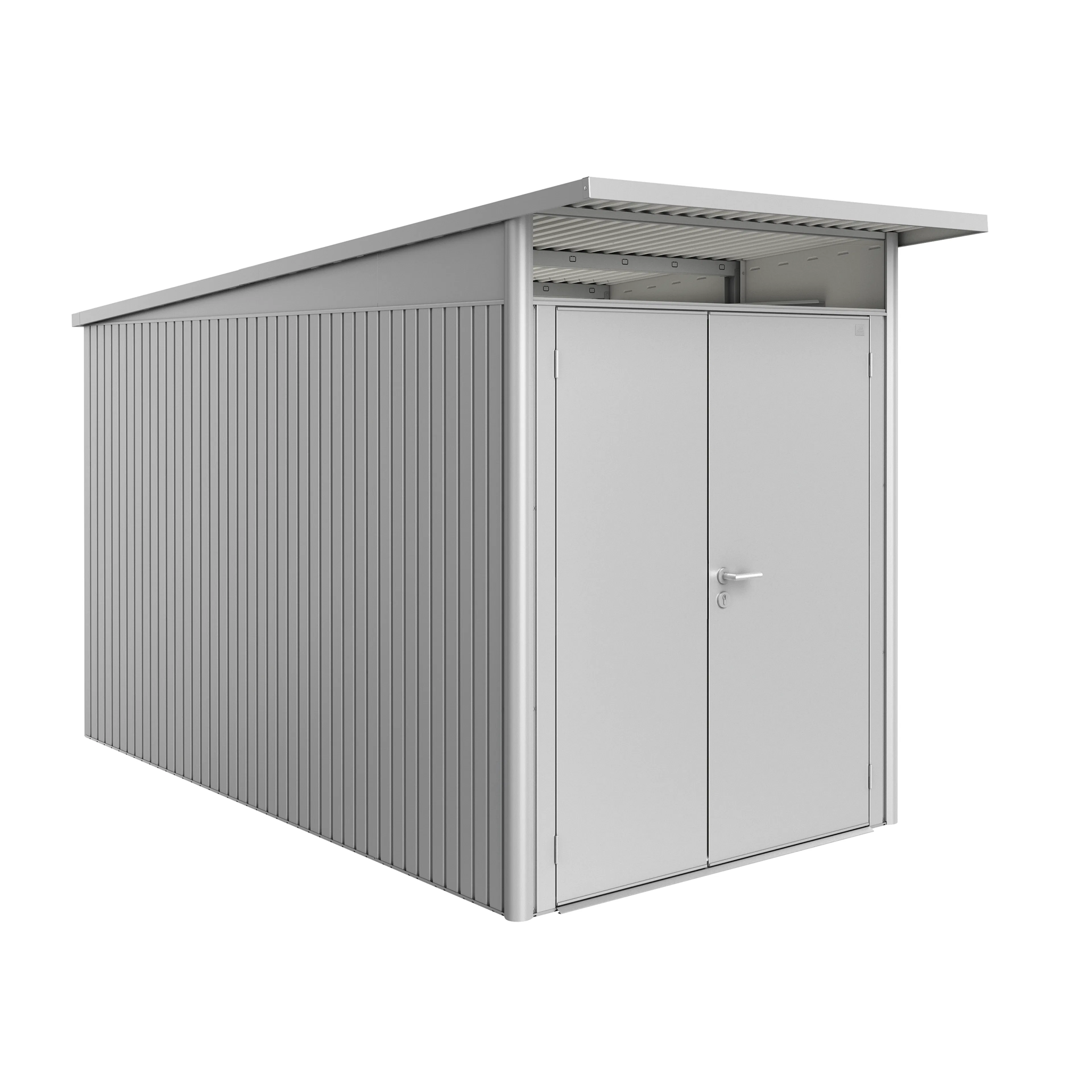 Garden shed AvantGarde size A4 metallic silver with double d Metallic Silver