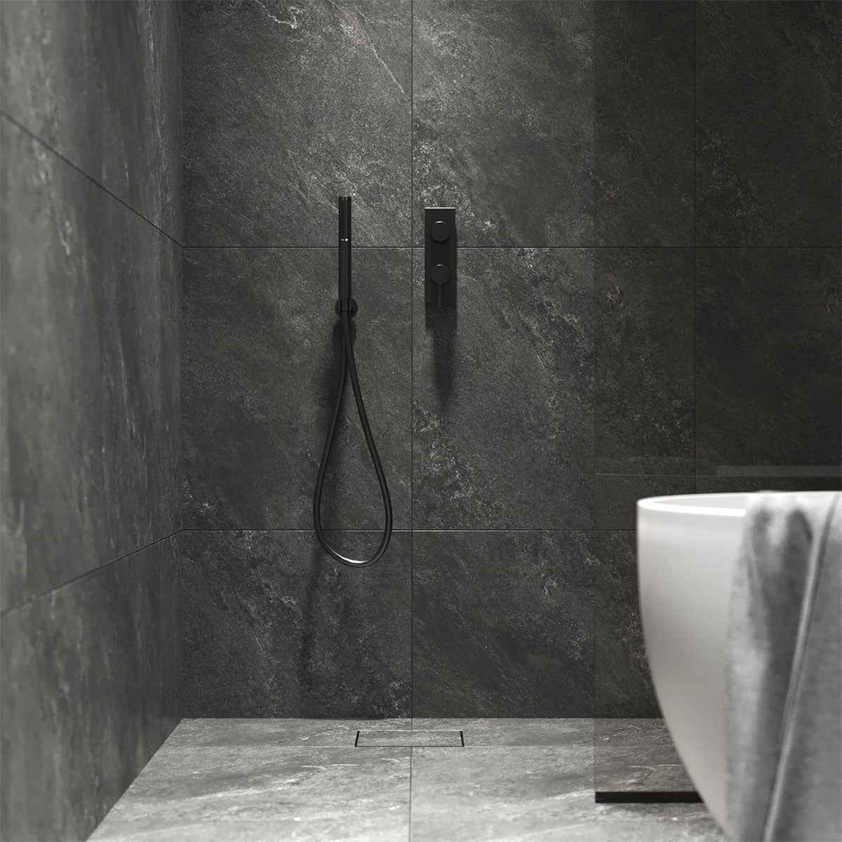 Klinker Tenfors Newport Graphite Marmor Matt 60x60