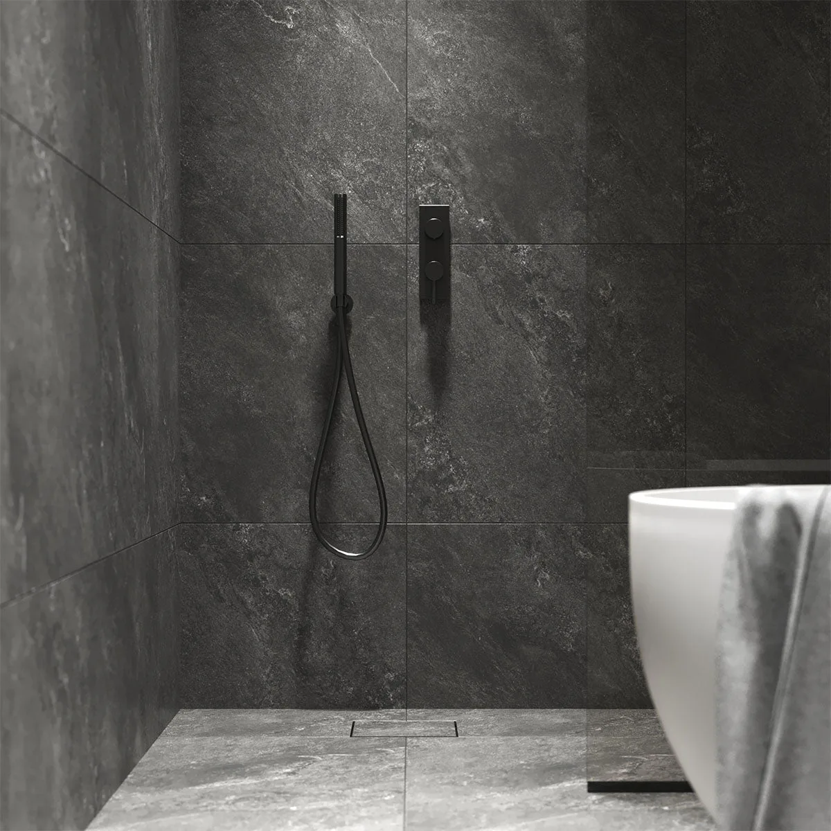 Klinker Tenfors Newport Graphite Marmor Matt 60x60