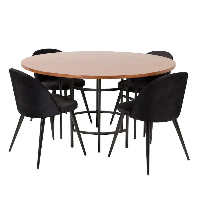 Matgrupp furniture/fashion Copenhagen med 4 Valentina Sammet Stolar