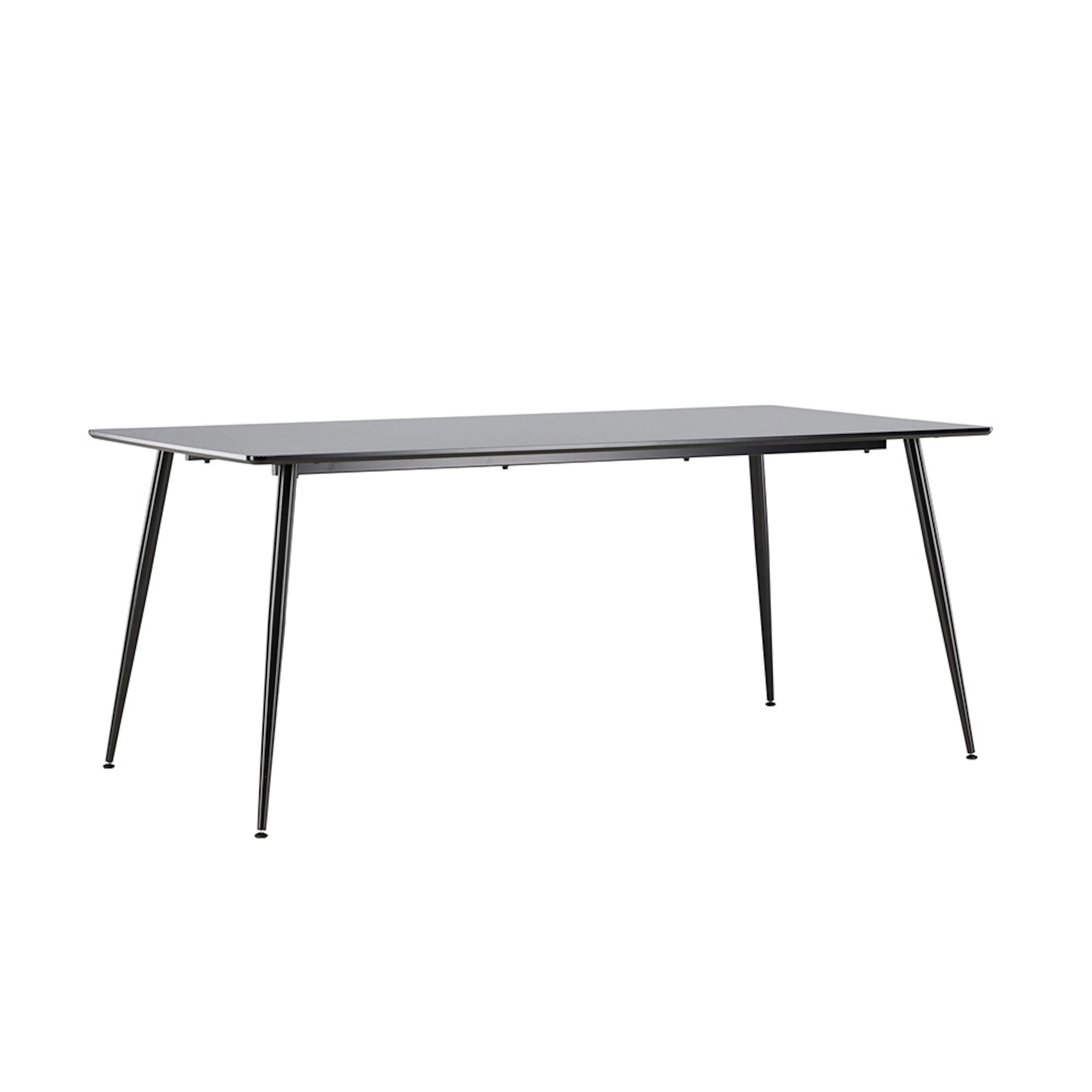 Silar 180 Dining Table - 180 cm - Black Melamine / Black Leg Svart