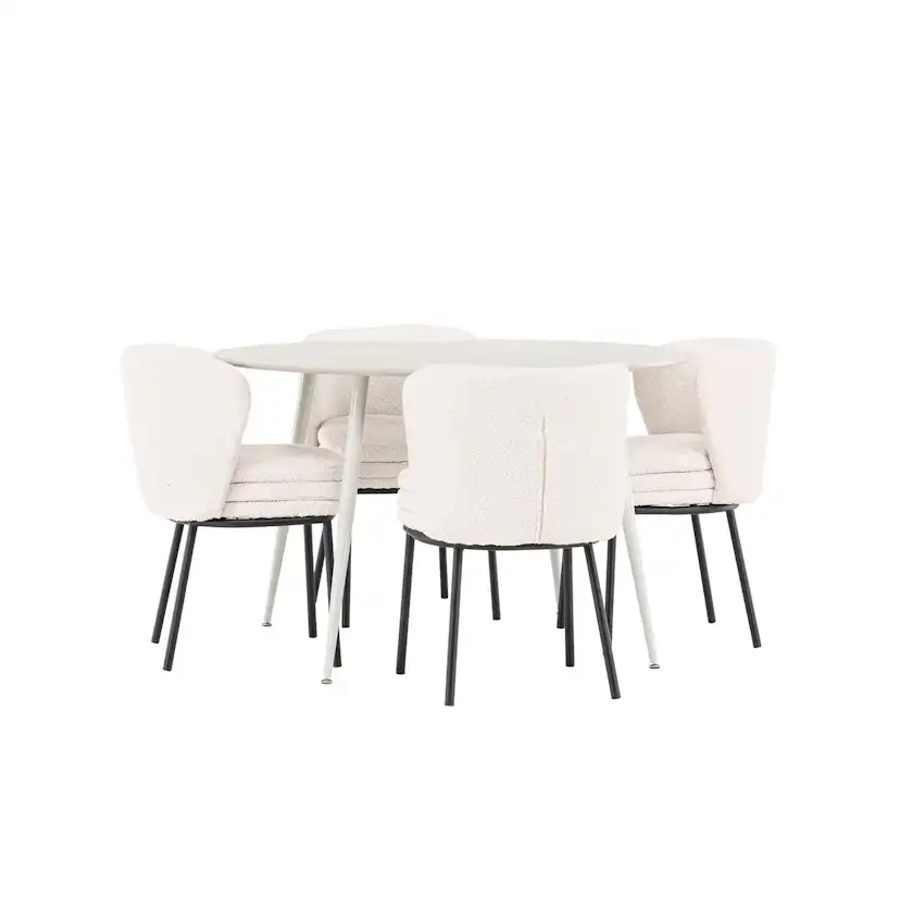 Matgrupp Venture Home Plaza Ø120 med 4 st Agnes Stolar