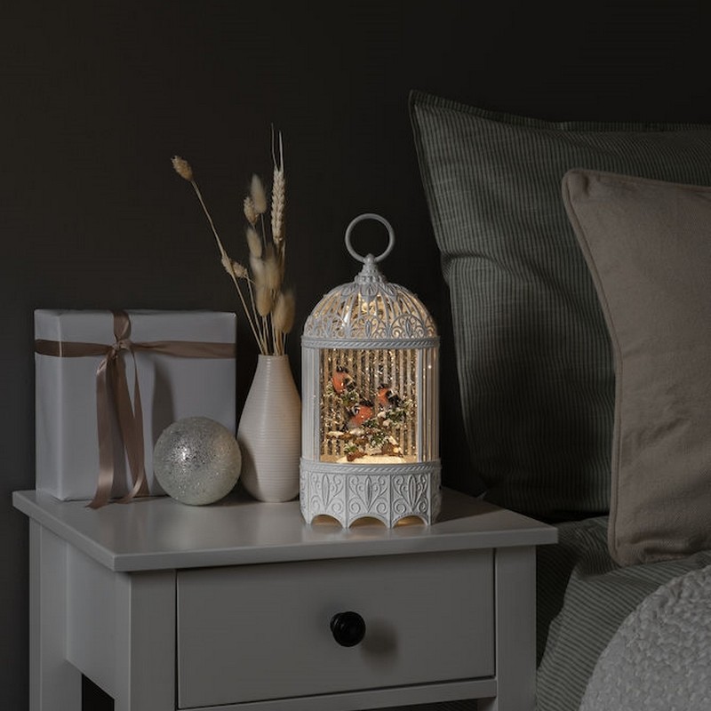 Bordsdekoration Gnosjö Konstsmide Vattenfylld Lykta Domherrar