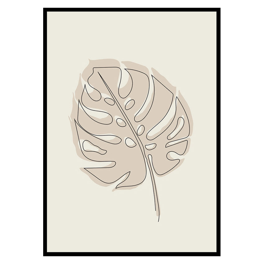 Poster Gallerix Cutout Monstera Sand