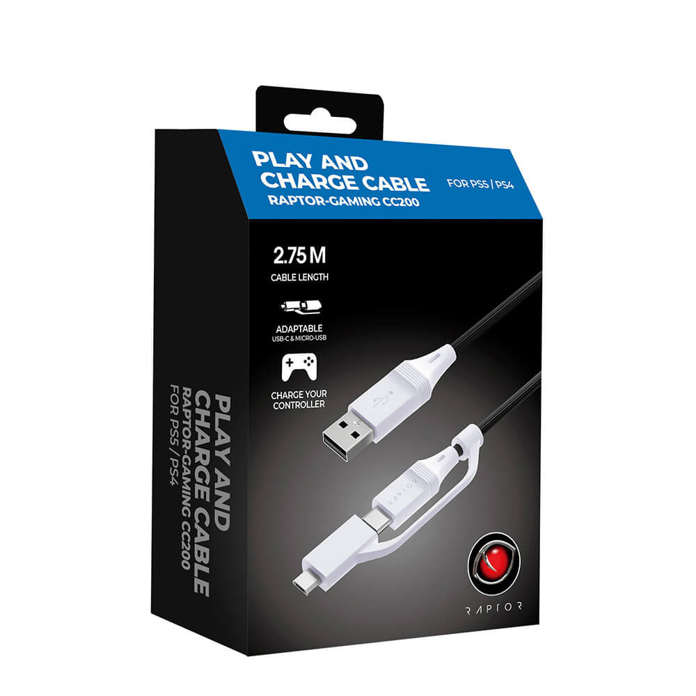 Kabel USB Raptor PS4/PS5