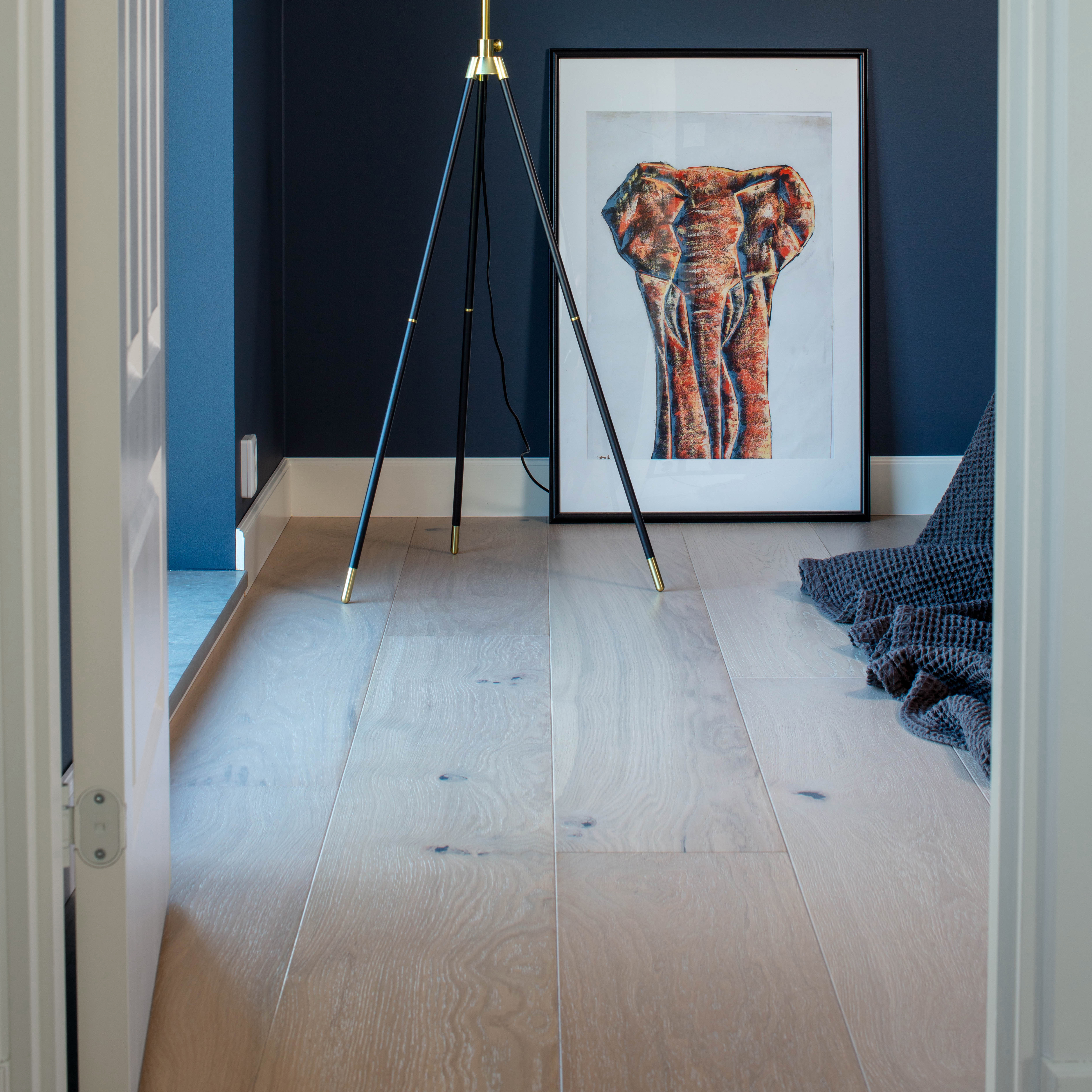 Parkettgolv Nordic Floor Ek Grand Cloud White  Mattlackad 1-stav
