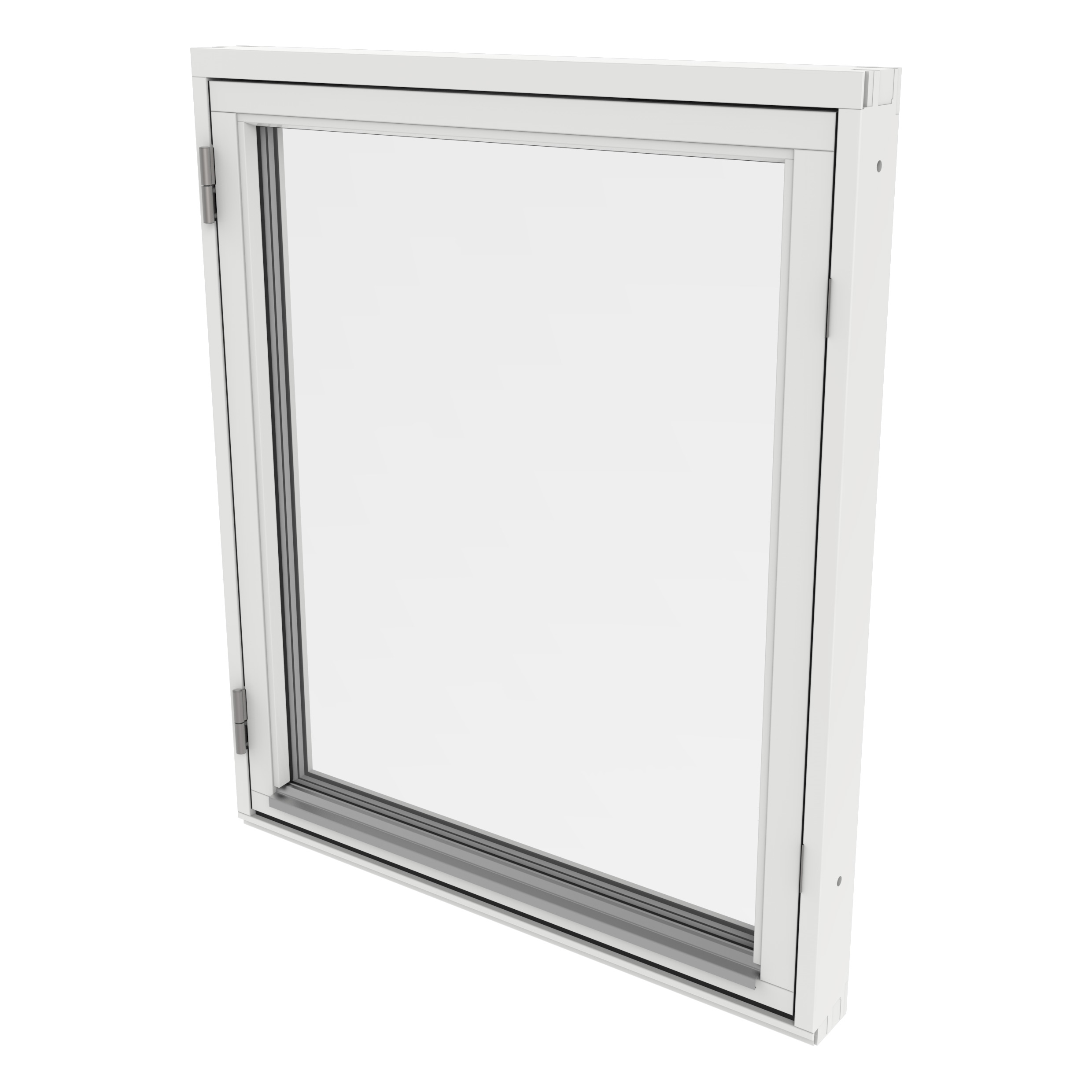 Sidohängt Fönster Outline 3-Glas Trä