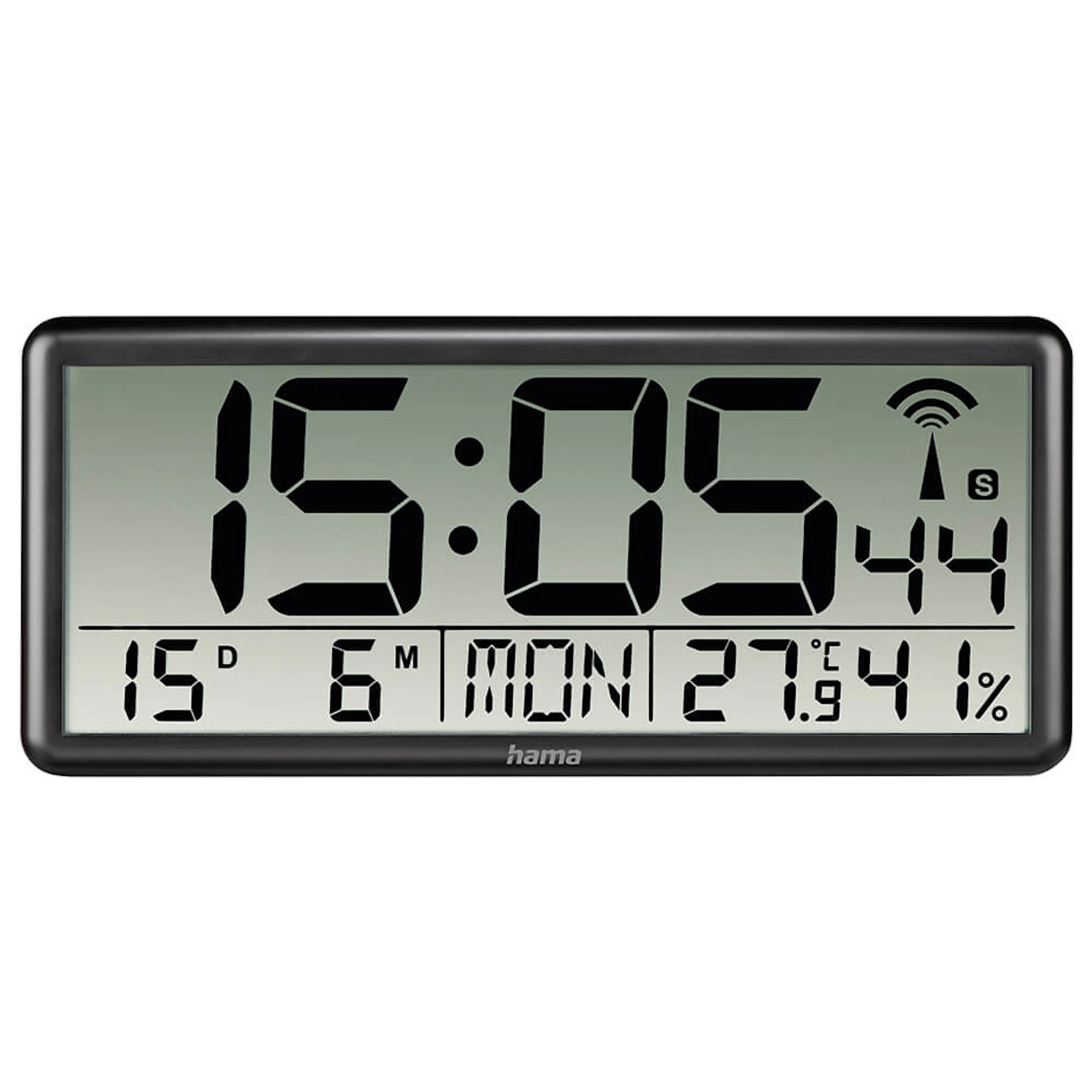 Väggklocka Hama Digital Jumbo Radiosynkroniserad