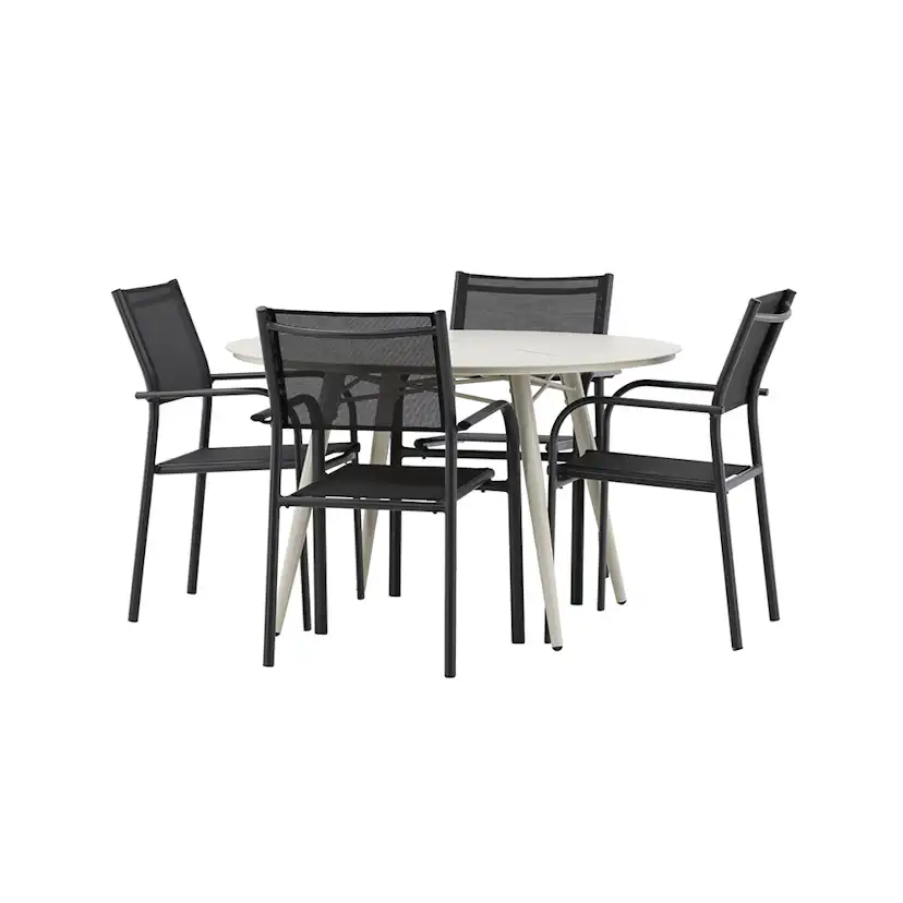Matgrupp Venture Home Lina med 4 Santorini Stolar