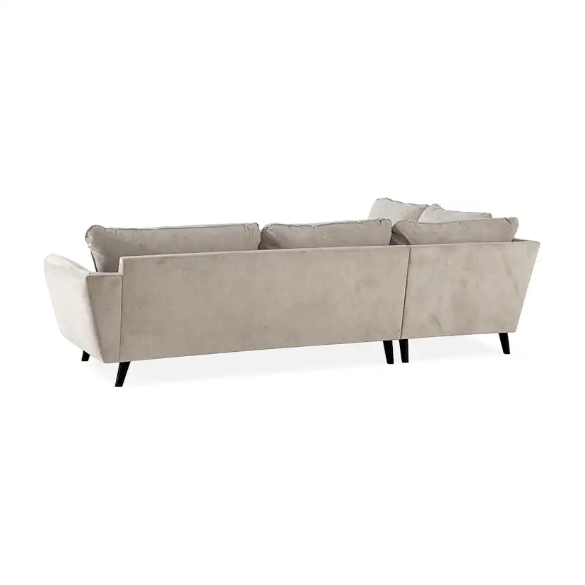 Trend Lyx Schäslongsoffa Vänster Beige, Svarta ben