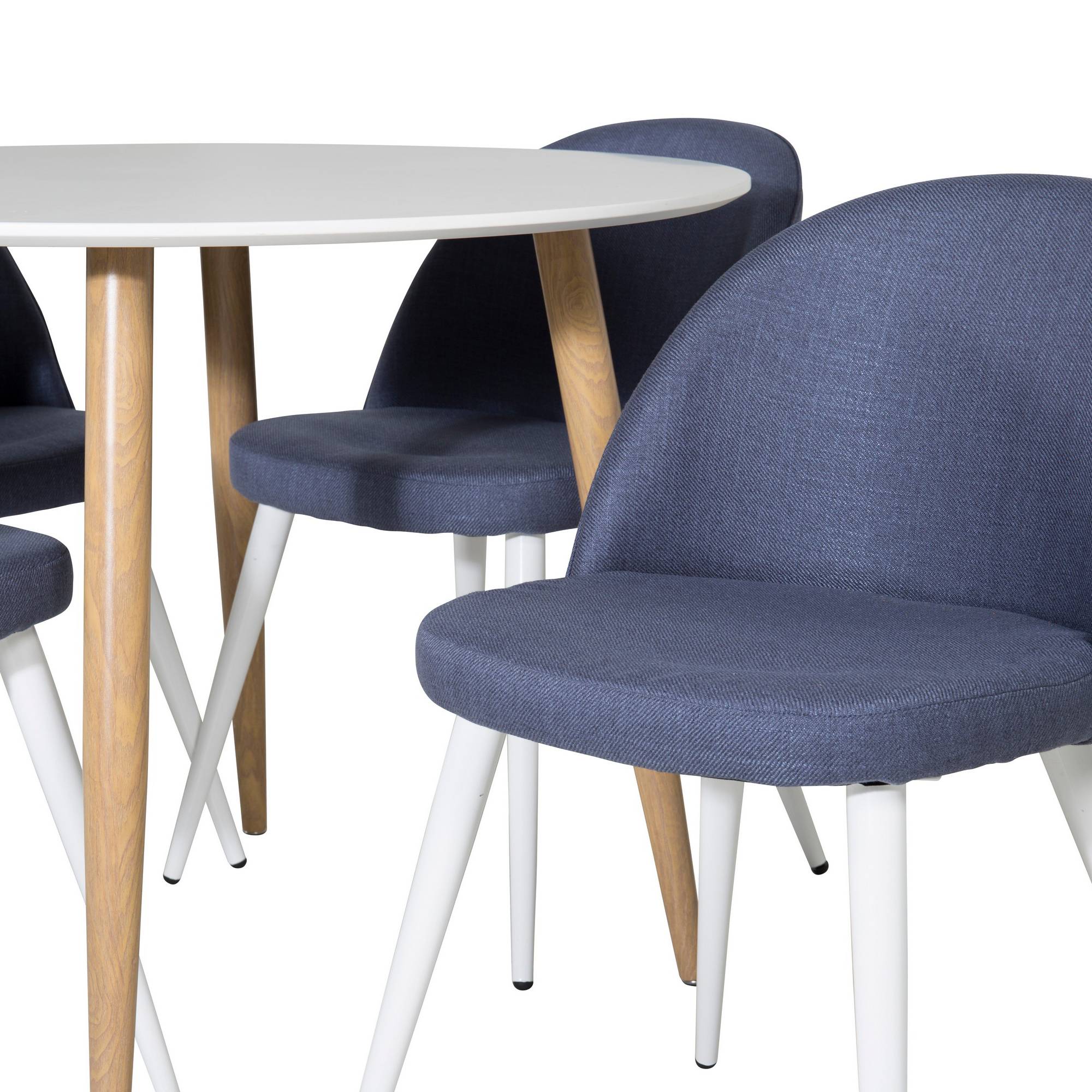 Matgrupp Basic Home Pelle Runt Matbord 100 cm med 4 Sedavi Matstol