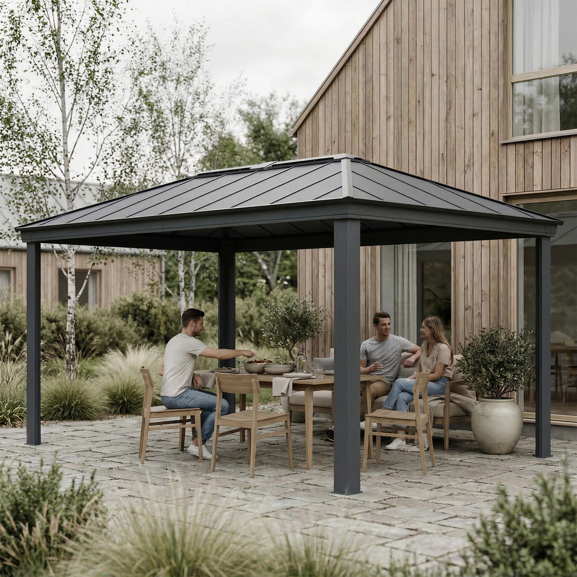 Canopia Dallas Hardtop Aluminium Paviljong För Hela Säsongen