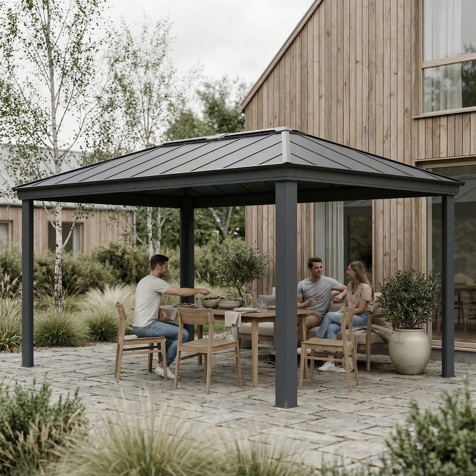 Canopia Dallas Hardtop Aluminium Paviljong För Hela Säsongen