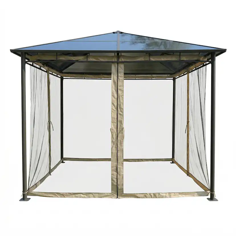Paviljong Mag-Pro 3 x 3 m Antracit Med Polykarbonattak 6 mm