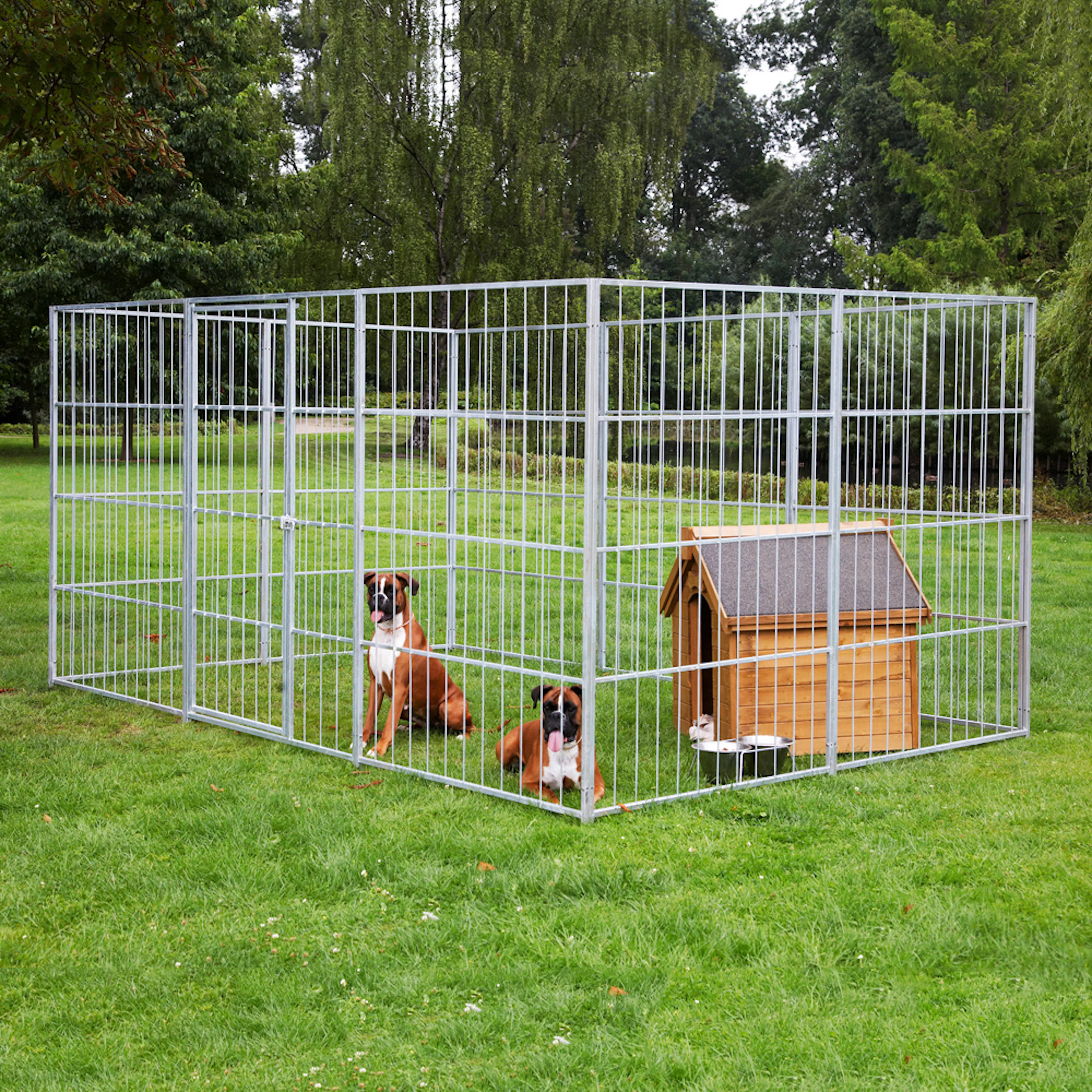 HUNDEGÅRD MELLEM MODEL 7 sidmoduler + 1 grindmodul