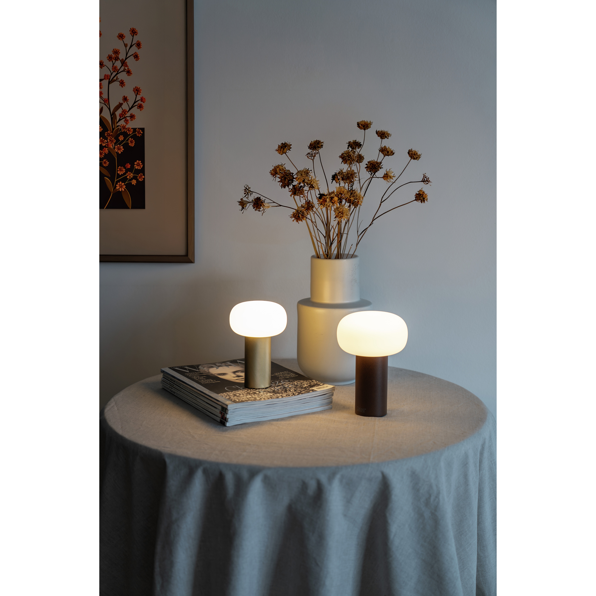 Portabel Lampa Gnosjö Konstsmide Antibes Mini Bordslampa USBxMatt Mässing