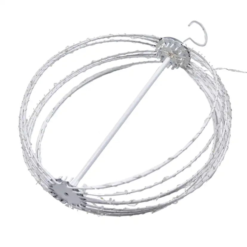 Metallkula vit, 192 LED-lampor Ø30 cm, 230V Vit, ⌀ 30 cm