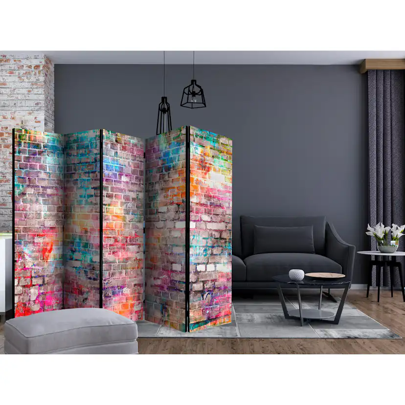 Rumsavdelare Skärmvägg Arkiio Colourful Brick II 225x172 cm