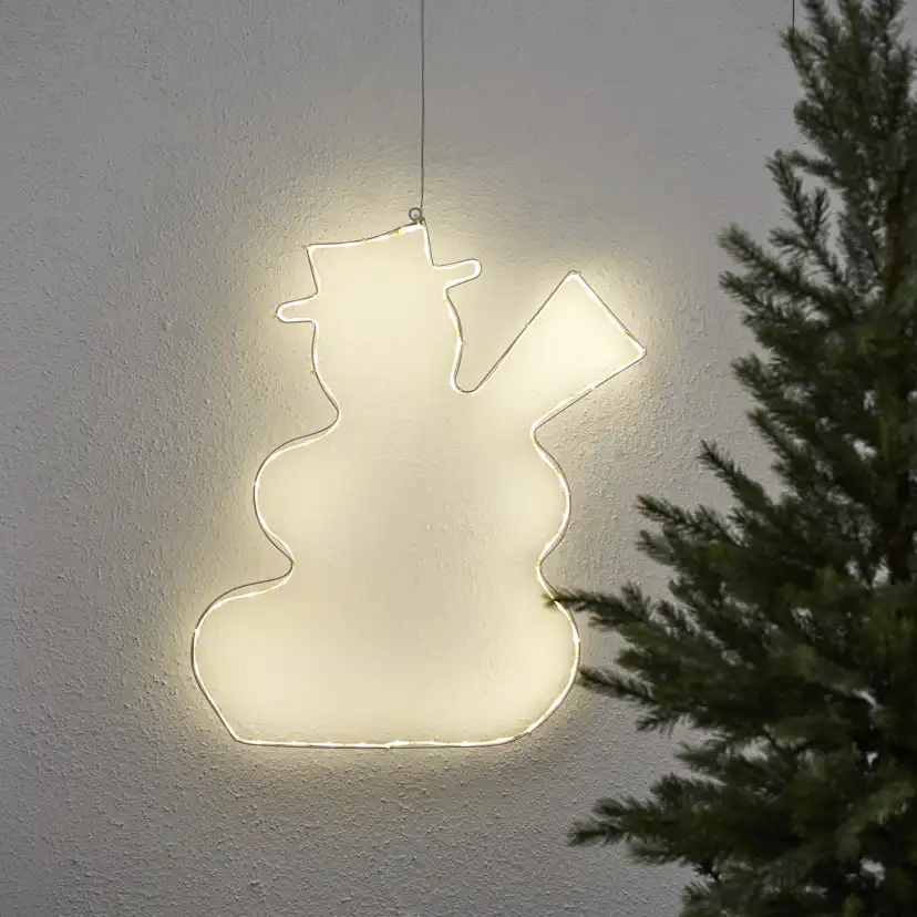Dekorationsbelysning Star Trading Lumiwall Snögubbe