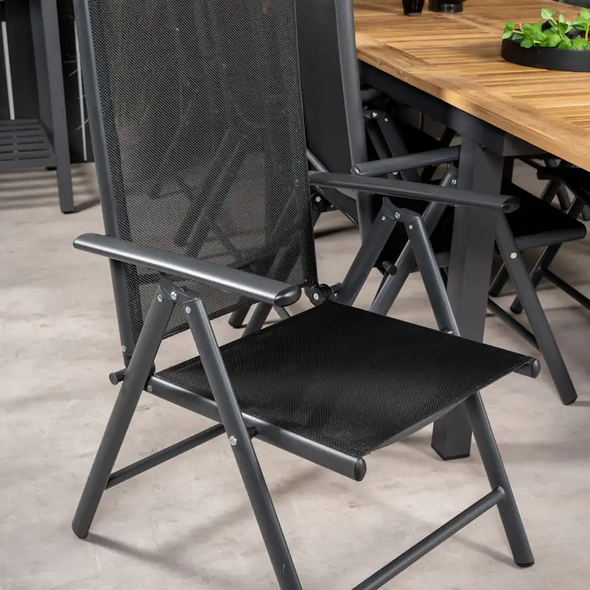 Matgrupp Venture Home Perla 160/240 med 8 Bront Positionsstolar