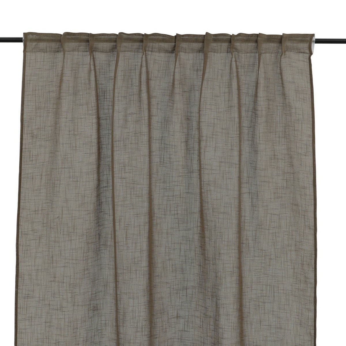 Kaya Curtain Polyester/linenlook - Brown - 140*290 - Multi b Brun, Längd: 290 cm