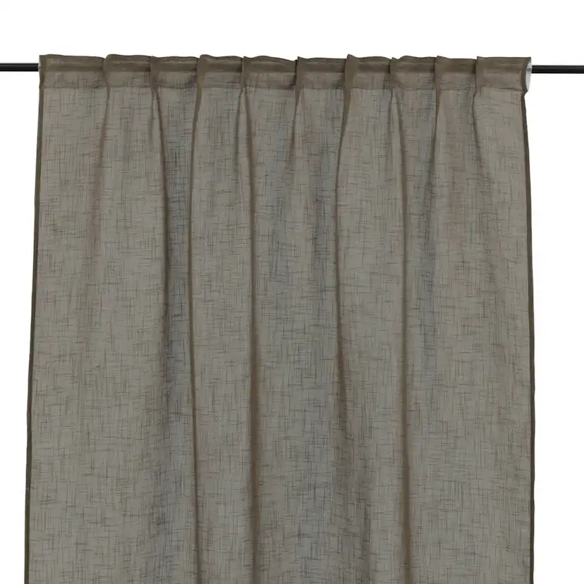 Kaya Curtain Polyester/linenlook - Brown - 140*290 - Multi b Brun, Längd: 290 cm