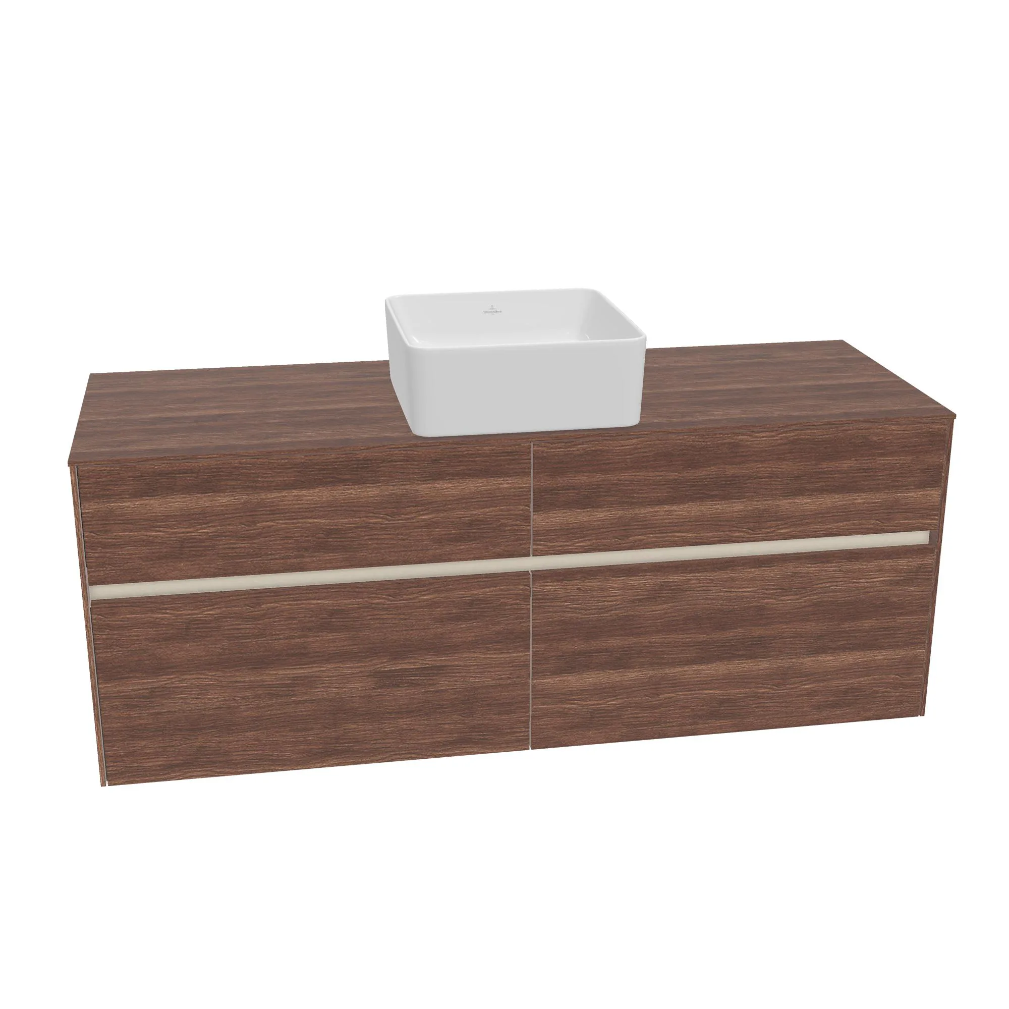 Tvättställsskåp Villeroy & Boch Collaro C04500VJ Nordisk Ek B: 1400 mm för Centrerat Tvättställ utan Belysning