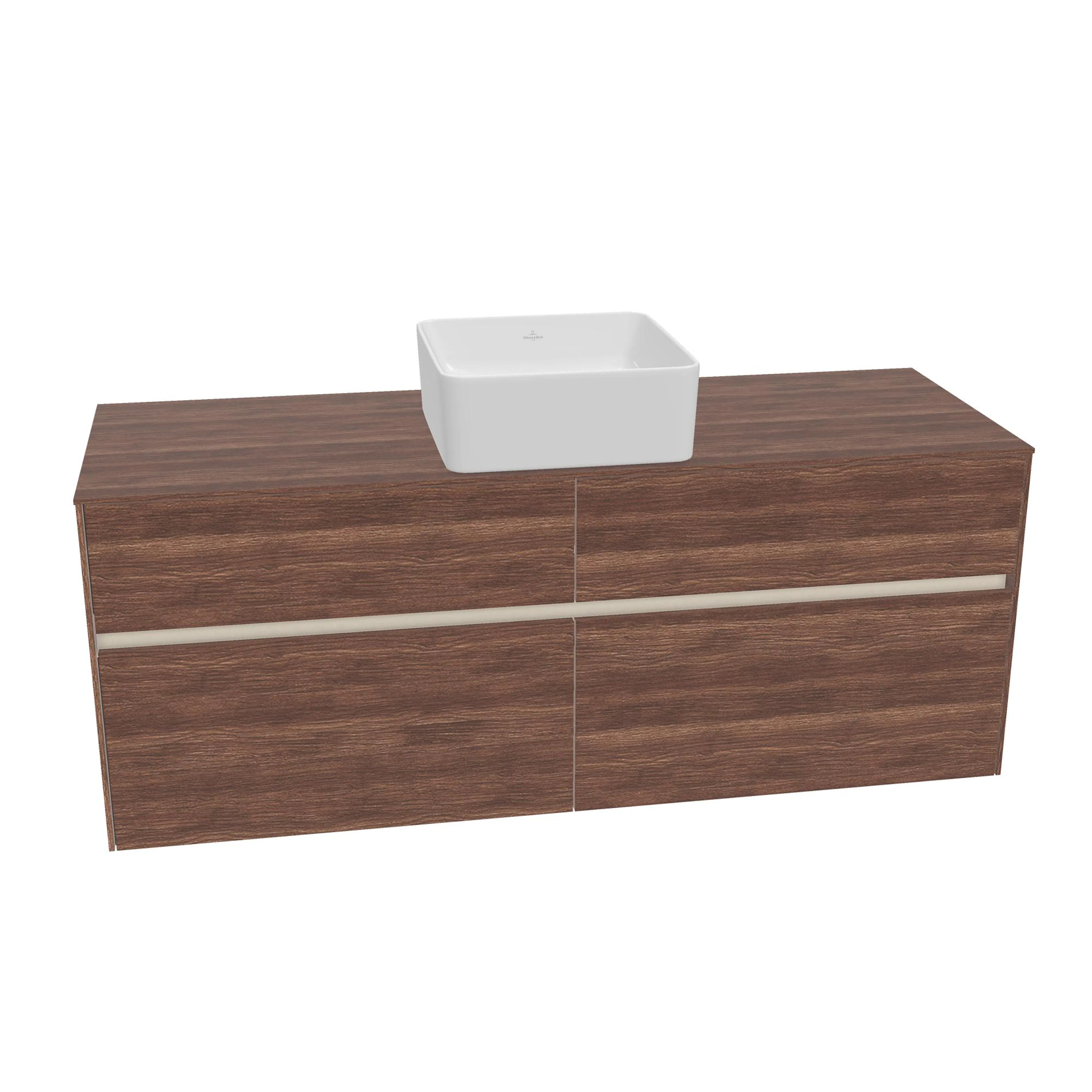 Tvättställsskåp Villeroy & Boch Collaro C04500VJ Nordisk Ek B: 1400 mm för Centrerat Tvättställ utan Belysning