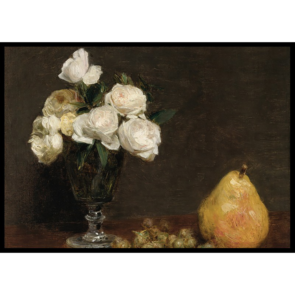 Poster Gallerix Still Life With Roses And Fruit By Henri Fantin-Latour