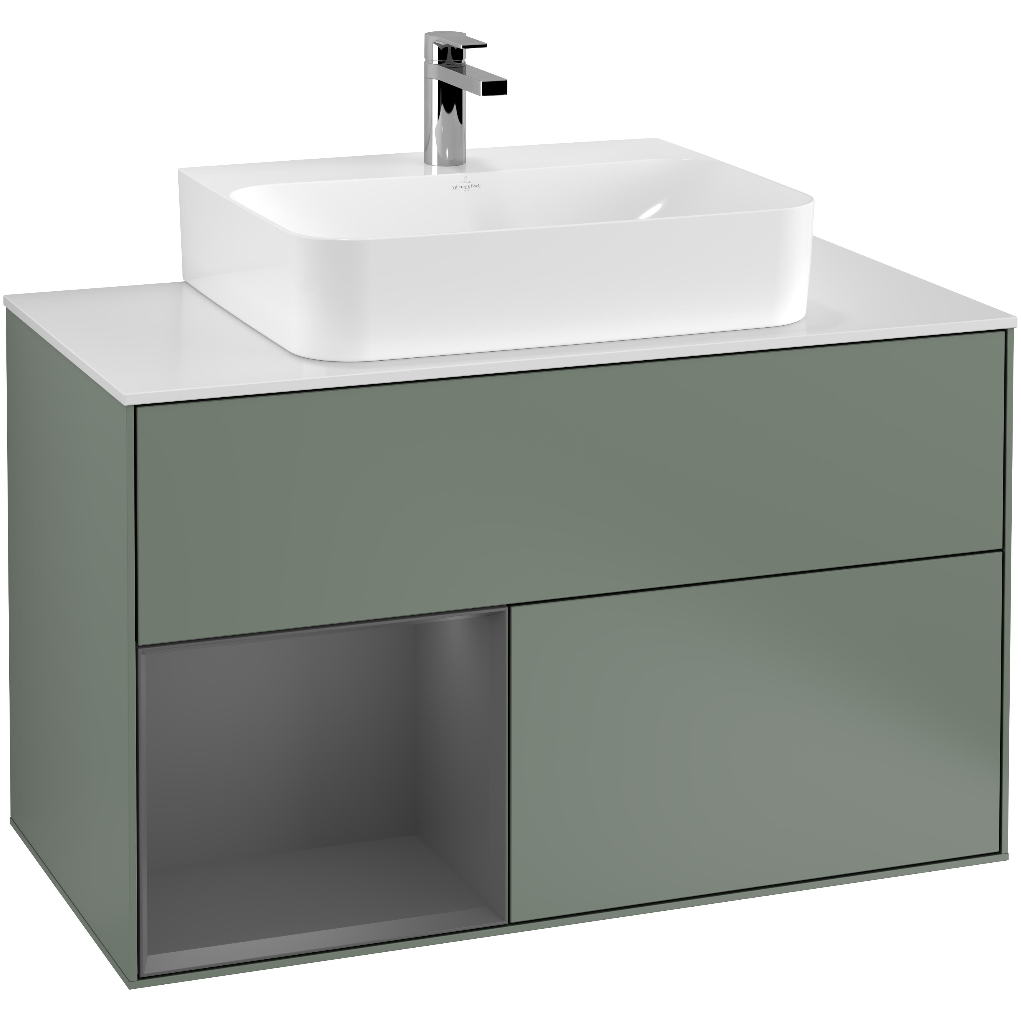 Tvättställsskåp Villeroy & Boch Finion med 2 Lådor Hylla och Bänkskiva för Centrerat Tvättställ