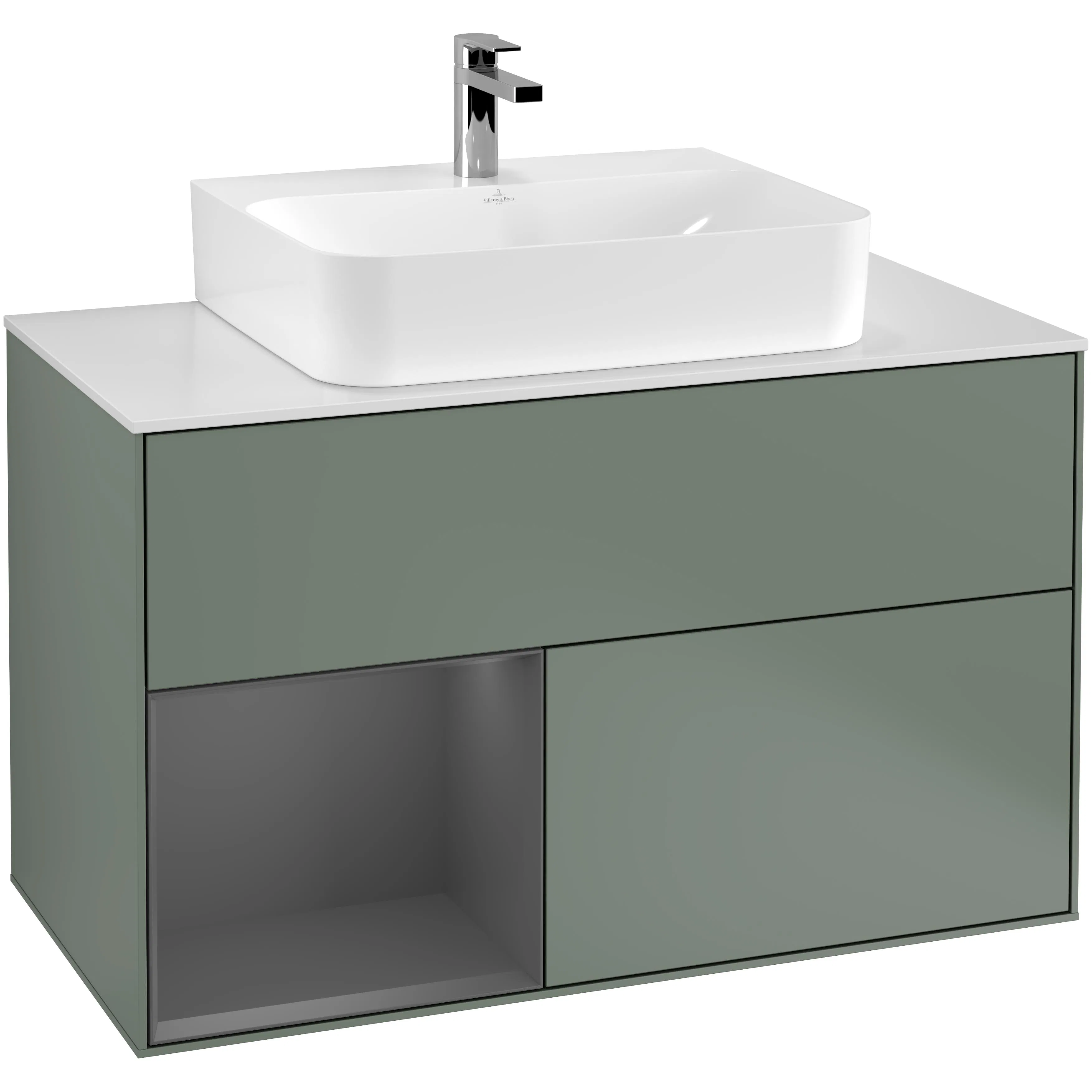 Tvättställsskåp Villeroy & Boch Finion med 2 Lådor Hylla och Bänkskiva för Centrerat Tvättställ