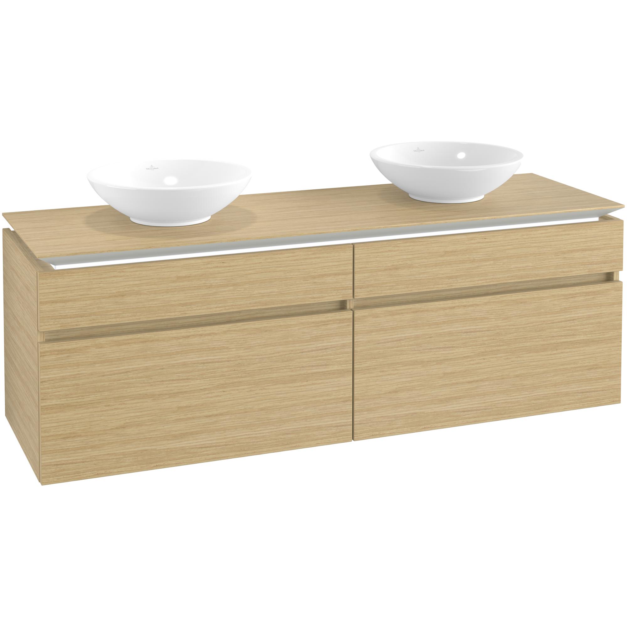 Tvättställsskåp Villeroy & Boch Legato 1600 med 4 Lådor för Två Tvättställ från Memento