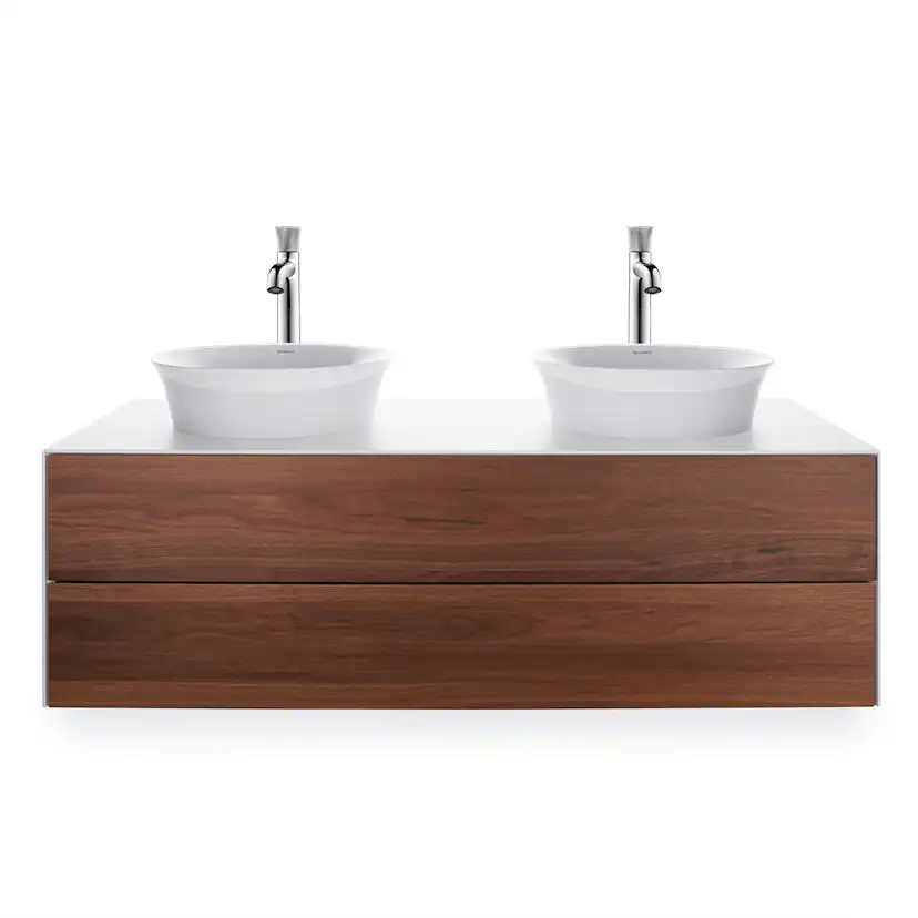 Tvättställ Duravit White Tulip för Placering på Bänkskiva Vit Högblank 430 mm