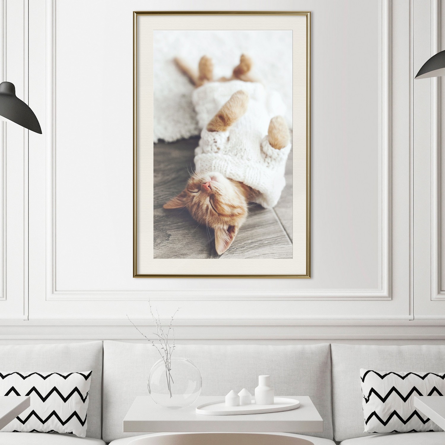 Poster Artgeist Affisch Lazy Cat