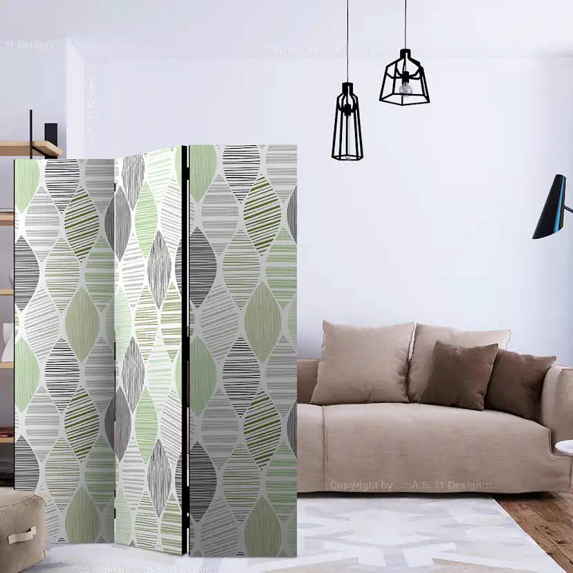 Rumsavdelare Skärmvägg Arkiio Green Tears 135x172 cm