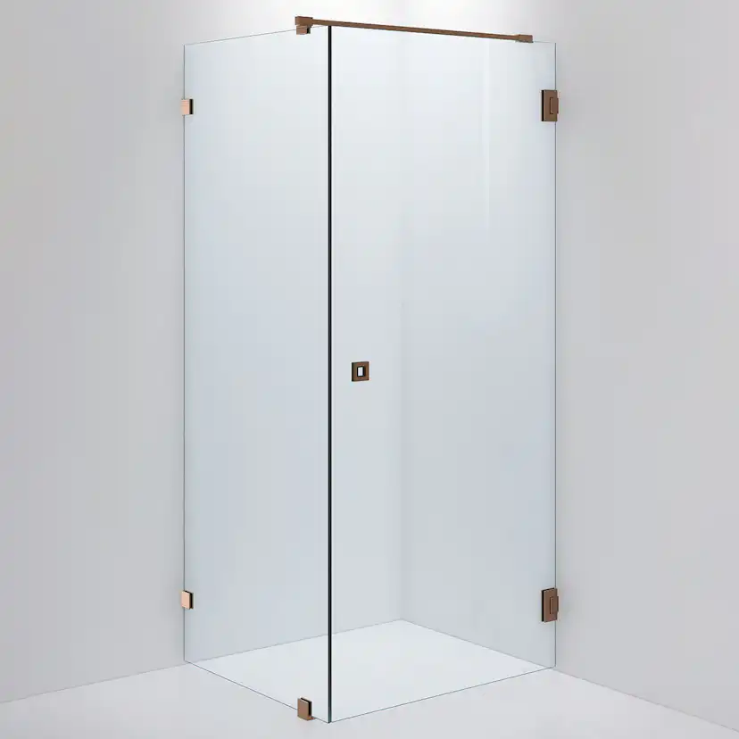 Duschvägg ARC 13 Original,Clear, Brushed Bronze,Dörr 800(A), 800x900 mm, Borstad Brons
